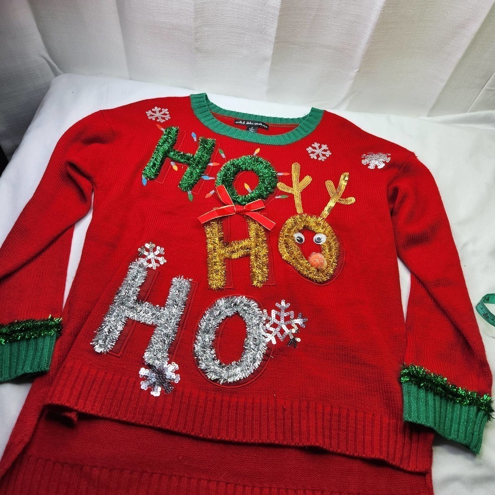 United States Sweaters Christmas Knit Women's Large Ugly Sweater Holiday Top